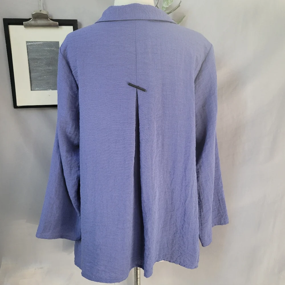 Habitat Clothes to Live Textured Button Front Cardigan Jacket Purple L - Picture 2 of 15